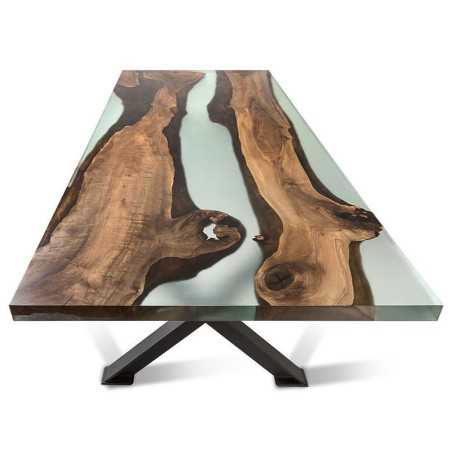 Come realizzare un tavolo con legno, resina trasparente ed inclusioni